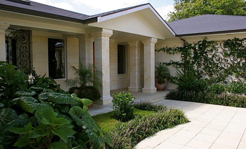 Plantings by front door