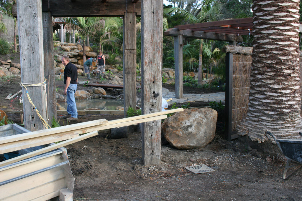 construction work begins of new subtropical garden coopers beach northland